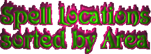 Spell Locations, Sorted by Area
